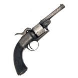 N.W. HANSON, DONCASTER A 100-BORE PERCUSSION TRANSITIONAL REVOLVER OF SMALL SIZE, MODEL 'LANGS