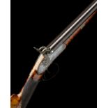 JOHN STERLING, BURNLEY A 14-BORE PERCUSSION DOUBLE-BARRELLED SPORTING-GUN WITH BIRDSEYE MAPLE STOCK,