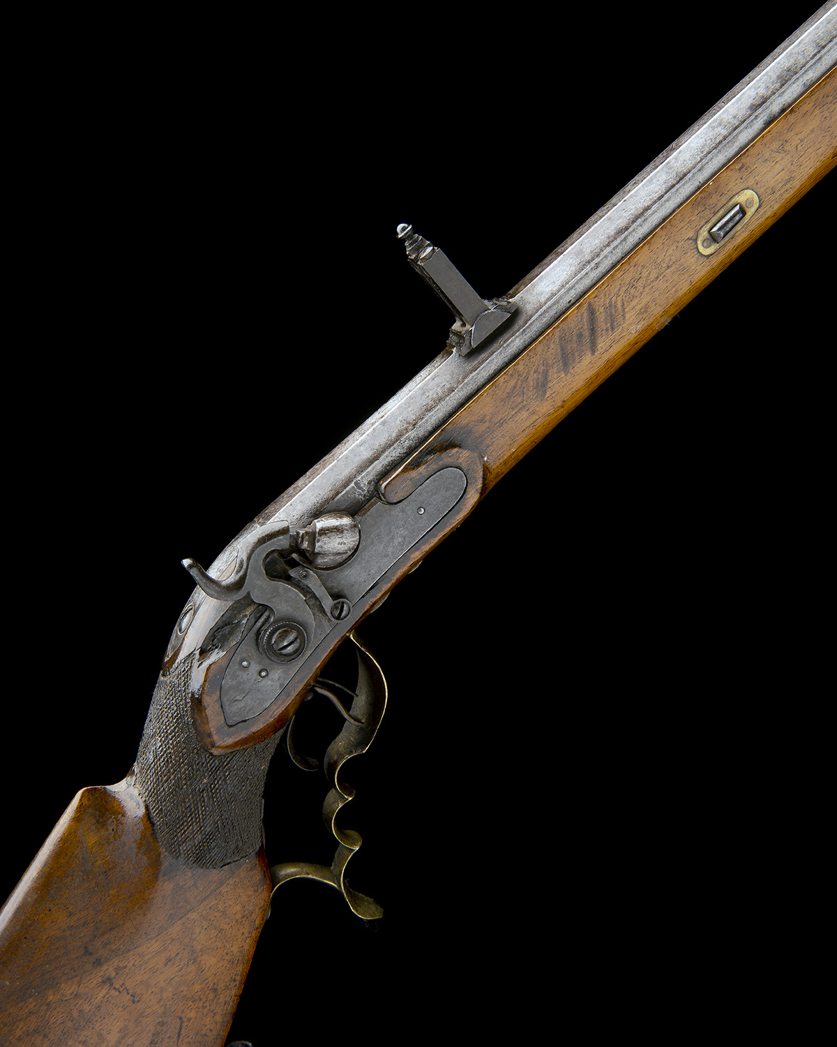 A .650 PERCUSSION SINGLE-SHOT SPORTING TARGET-RIFLE, UNSIGNED, no visible serial number,