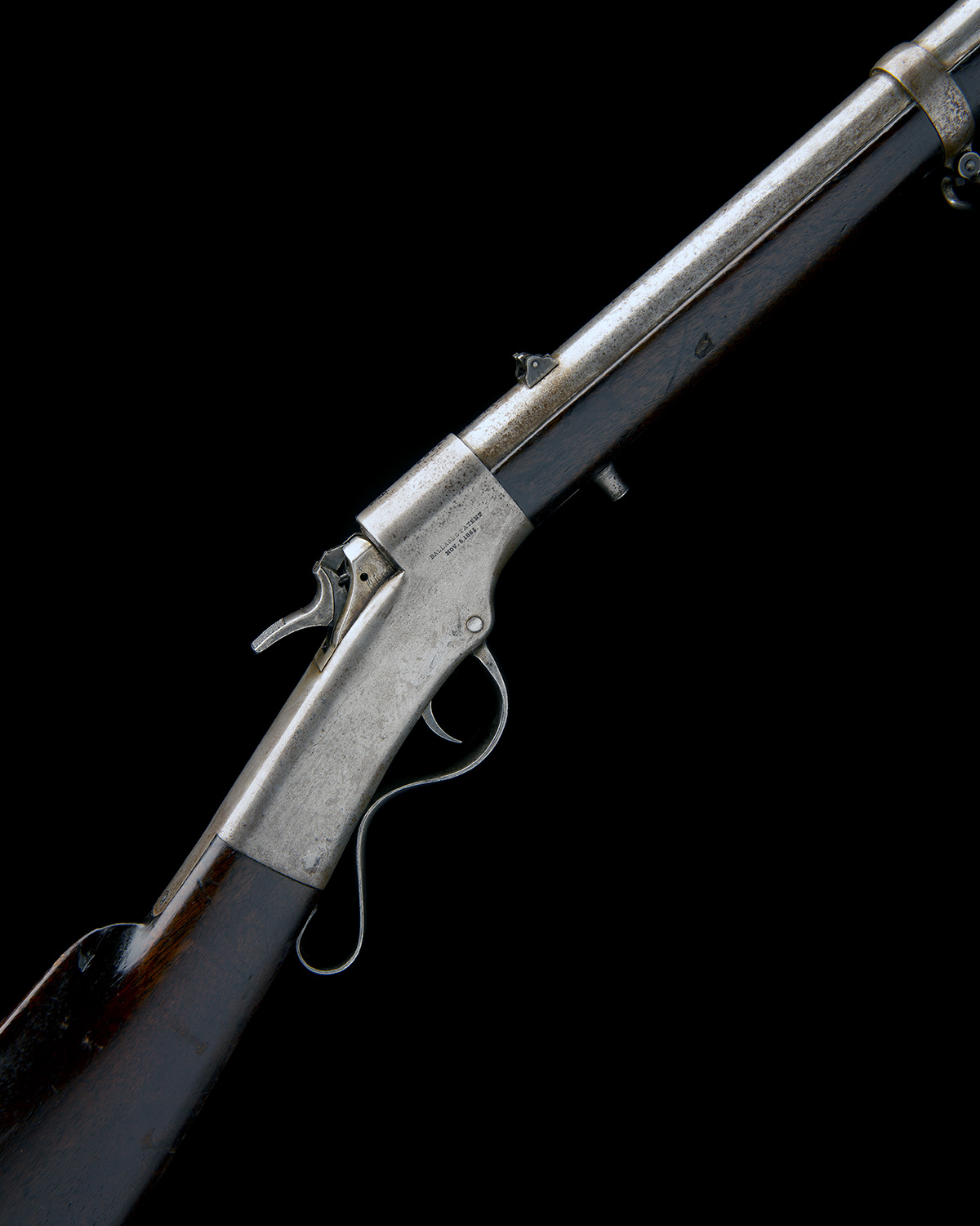 MARLIN, USA A RARE DUAL-IGNITION .44 RIMFIRE & PERCUSSION SINGLE-SHOT CARBINE, MODEL 'BALLARD'S