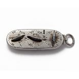 THORNHILL A RARE AND EXQUISITE MINIATURE STERLING SILVER SIX-DIAL GAME COUNTER, both front and