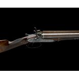 WESTLEY RICHARDS A 12-BORE 1864 PATENT SINGLE-BITE SNAP-ACTION TOPLEVER BAR-IN-WOOD HAMMERGUN,