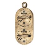 PUMA A BRASS 'MODEL 1801 HABSBURGER STRECKENUHR' FOUR-DIAL GAME COUNTER IN 'NORFOLK LIAR' STYLE,