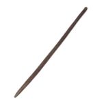 A 19TH CENTURY THROWING-CLUB, possibly Aboriginal, constructed in one piece from a dense heavy wood,