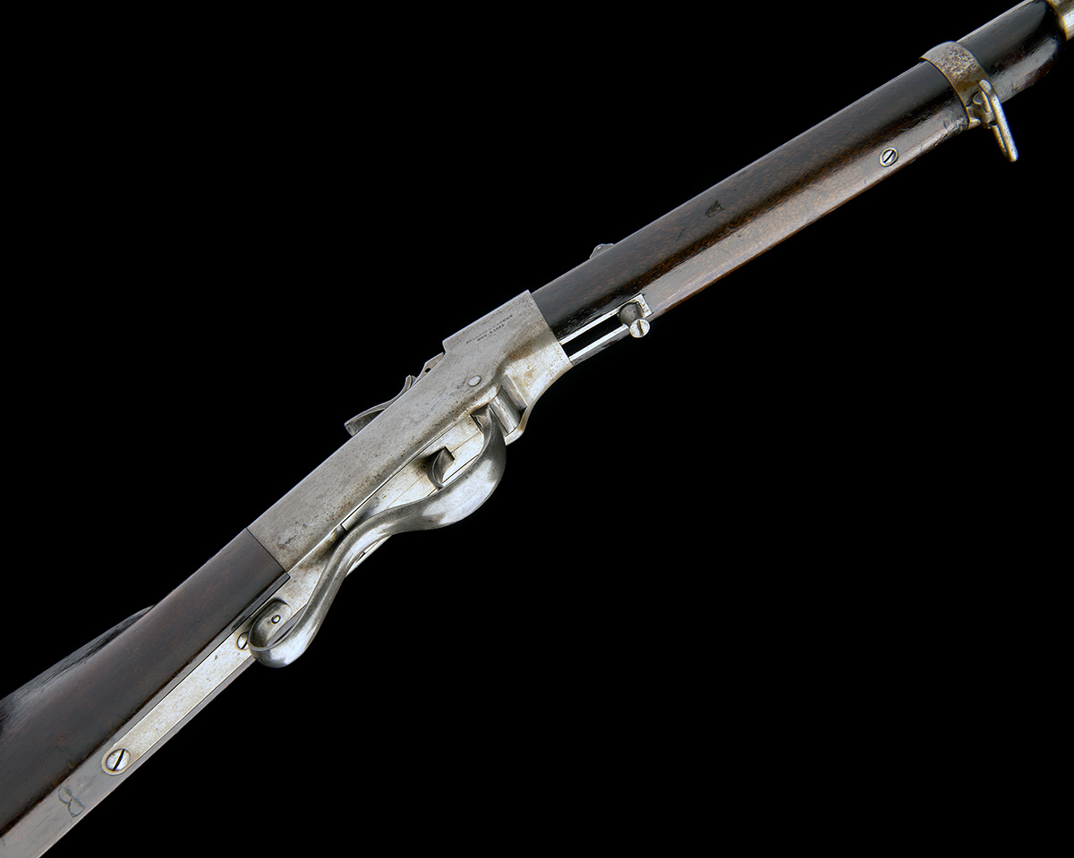 MARLIN, USA A RARE DUAL-IGNITION .44 RIMFIRE & PERCUSSION SINGLE-SHOT CARBINE, MODEL 'BALLARD'S - Image 3 of 7