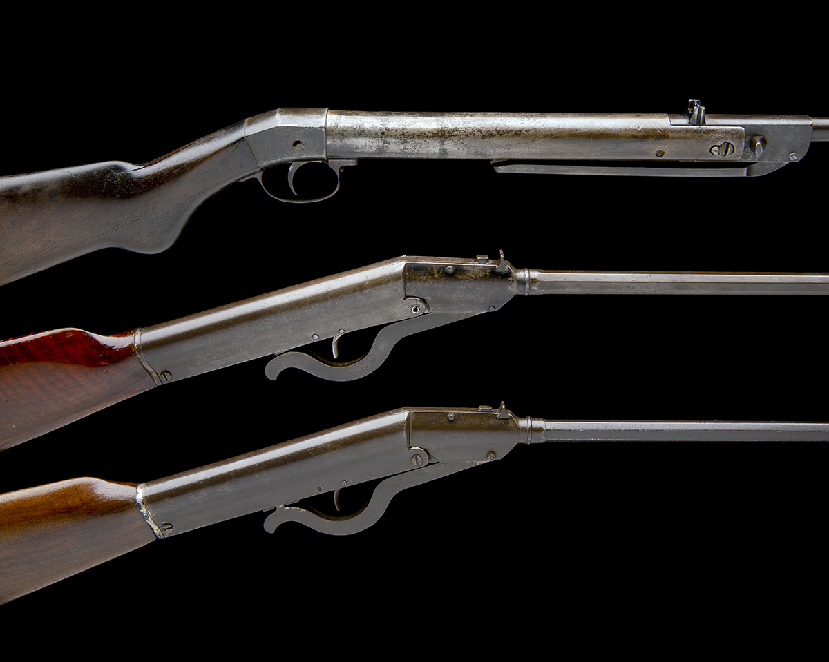 A COLLECTION OF THREE PRE-WAR GERMAN .177 BREAK-BARREL AIR-RIFLES, THE FIRST SIGNED HAENAL, MODEL '
