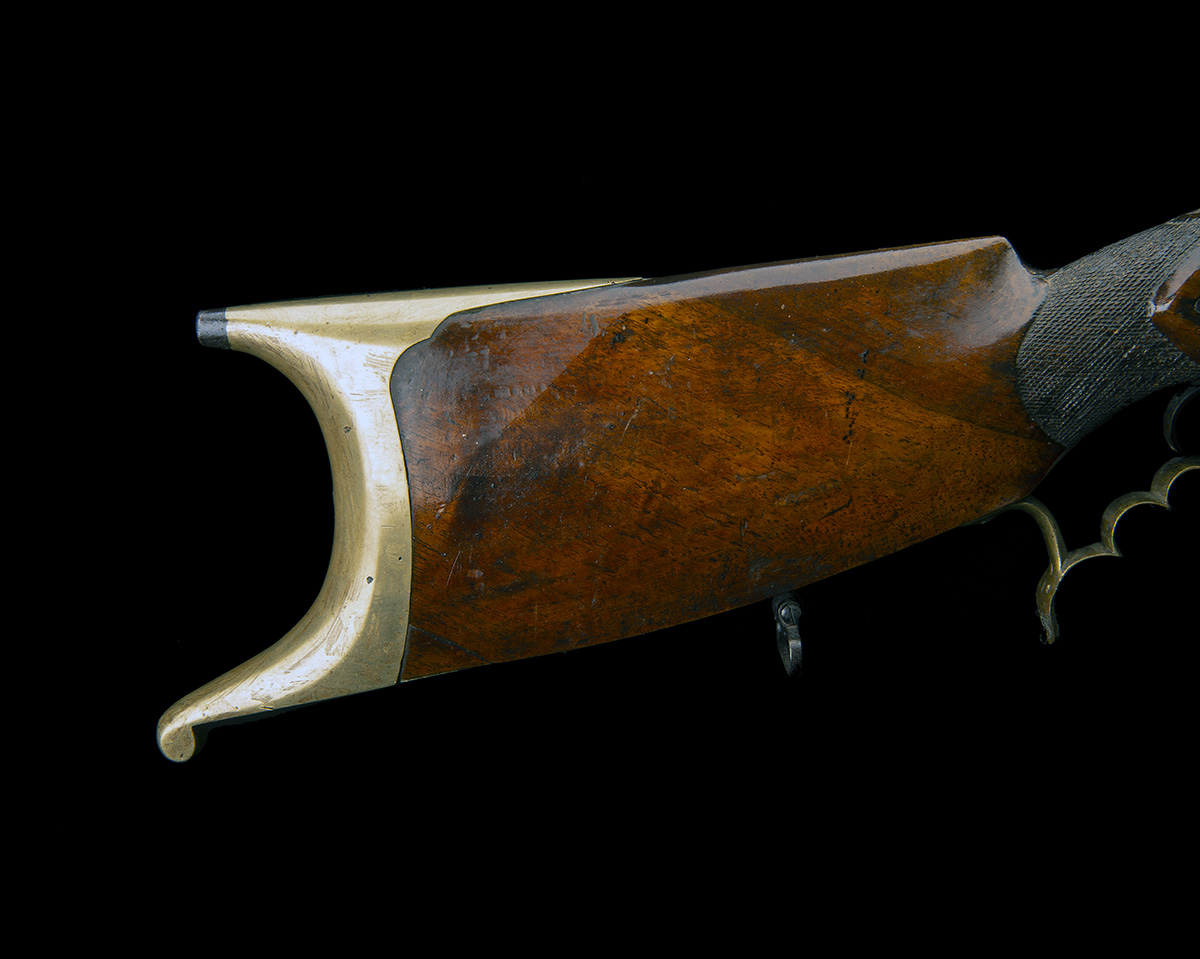 A .650 PERCUSSION SINGLE-SHOT SPORTING TARGET-RIFLE, UNSIGNED, no visible serial number, - Image 6 of 10