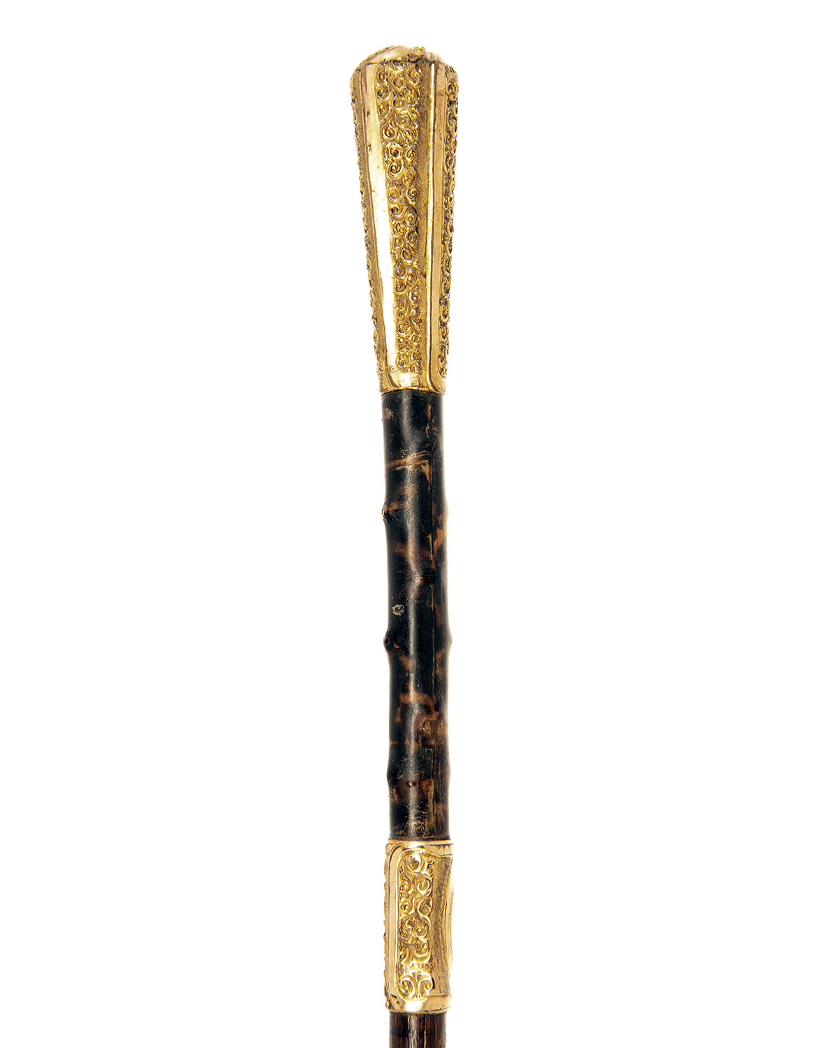 A GILT-MOUNTED VICTORIAN SWORD-CANE, circa 1895, with straight narrow square section 23 1/2in. - Image 2 of 3