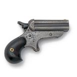 C. SHARPS & CO, USA A SCARCE .32 RIMFIRE FOUR-BARRELLED DERRINGER, MODEL 'SHARPS & HANKINS 4A '