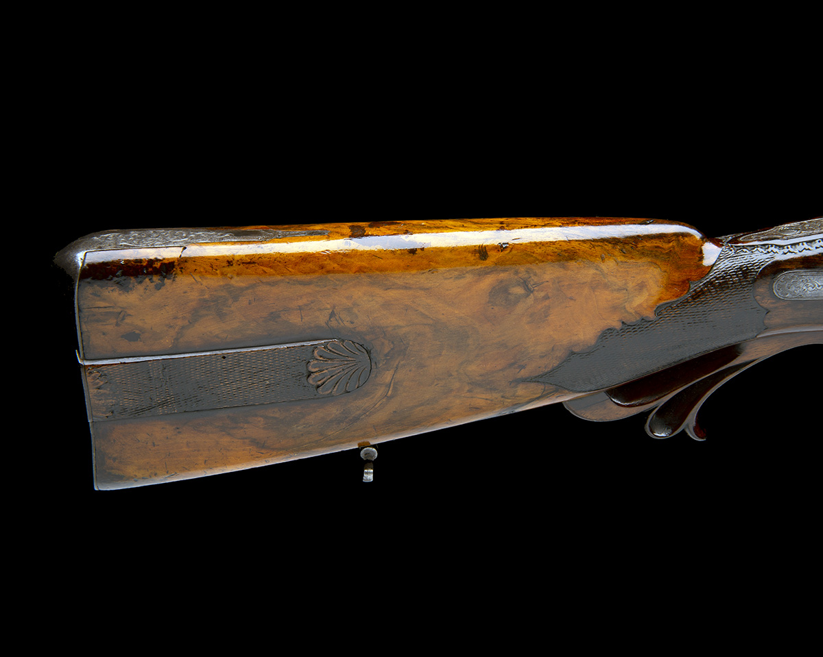 BAADER, MUNICH A FINE 40-BORE PERCUSSION OVER-UNDER DOUBLE-RIFLE, no visible serial number, circa - Image 7 of 14