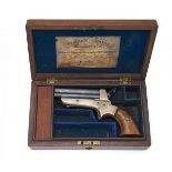 TIPPING & LAWDEN, BIRMINGHAM A CASED .30 RIMFIRE FOUR-SHOT DERRINGER, MODEL 'SHARP'S PATENT', serial