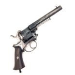 AN 11mm PINFIRE DOUBLE-ACTION REVOLVER, UNSIGNED, MODEL 'LEFAUCHEUX TYPE', no visible serial number,
