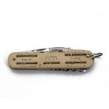 ASPREY (LONDON) AN ASPREY PATENT COMBINATION POCKET KNIFE / GAME COUNTER / PLACE-FINDER, ivory