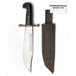 CASE, USA A SCARCE WORLD WAR TWO SURVIVAL BOWIE-KNIFE, MODEL 'V44', no visible serial number, with