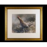 MIGUEL ANGEL MORALEDA A FINE OIL ON CANVAS 'GROUSE STUDY', an original painting, signed by the