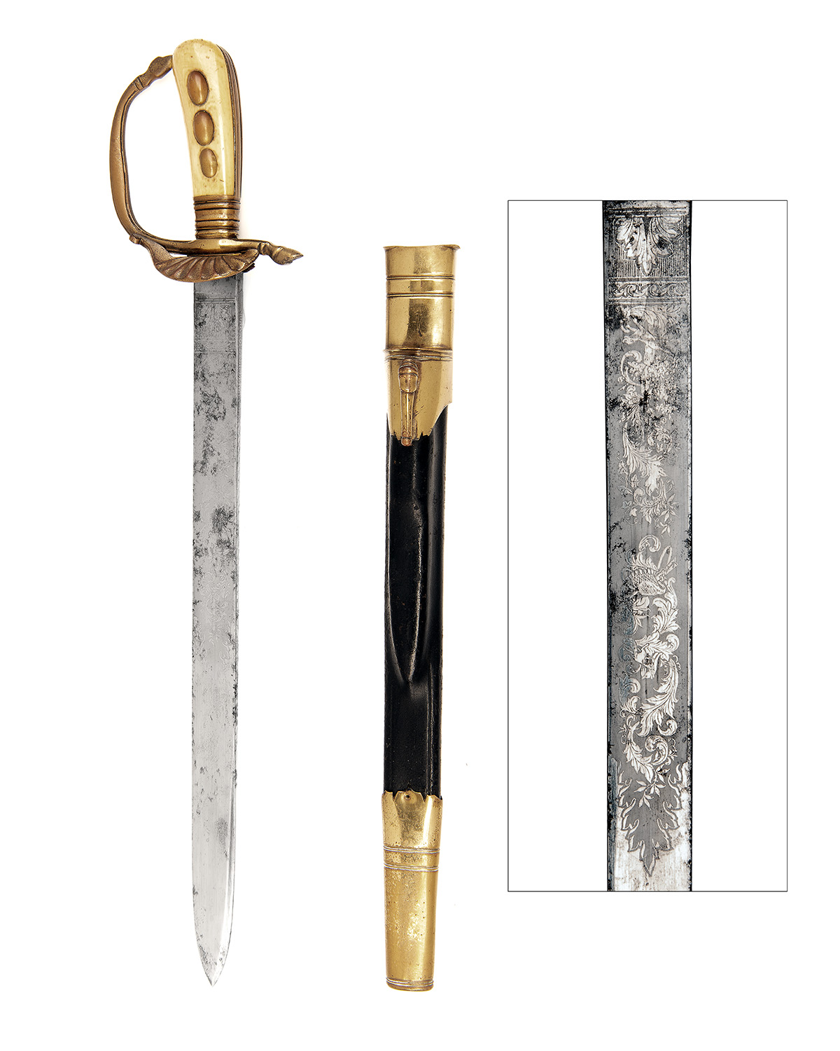 AN IMPERIAL GERMAN PERIOD HUNTING CUTLASS, UNSIGNED, a 'D' guard long cutlass from the Imperial