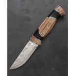 WILLIAM & SON, LONDON A FINE CASED LIMITED EDITION SPORTING KNIFE WITH FOSSILISED MAMMOTH TOOTH