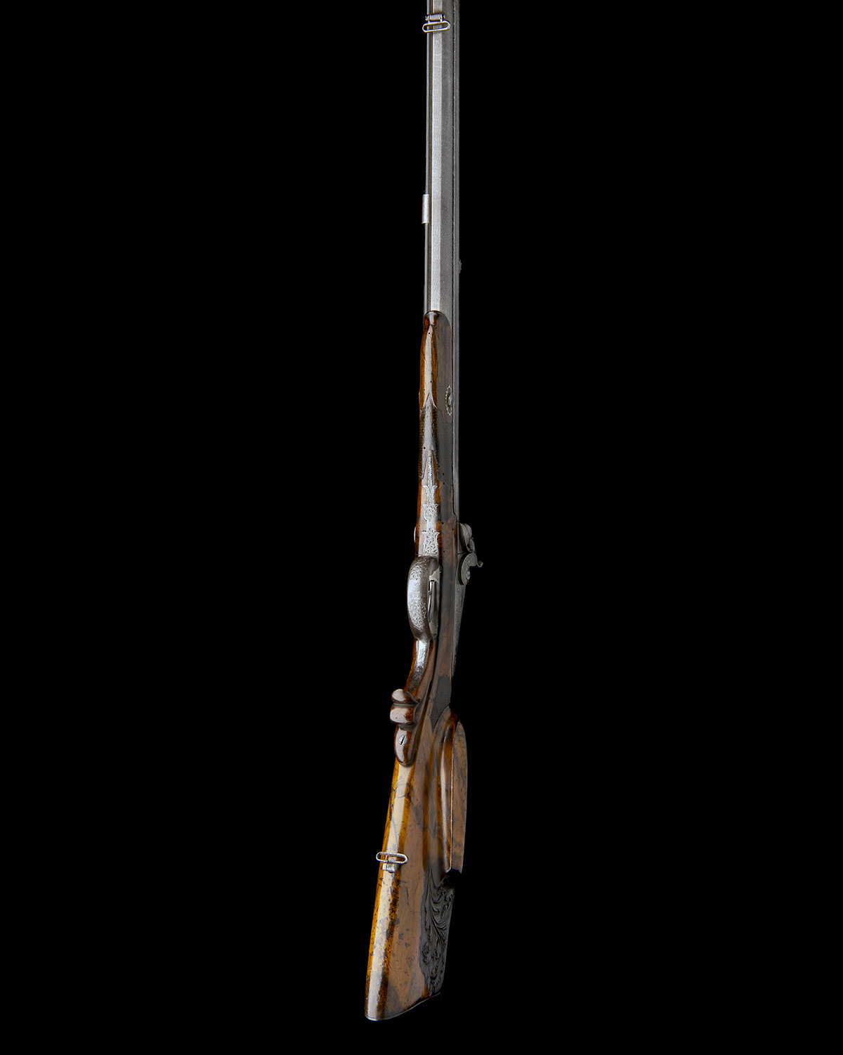 BAADER, MUNICH A FINE 40-BORE PERCUSSION OVER-UNDER DOUBLE-RIFLE, no visible serial number, circa - Image 8 of 14