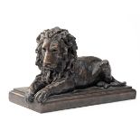 RONALD (RON) MOLL 1948 - PRESENT A COLD CAST BRONZE RESIN SCULPTURE OF A LION, no. 260 of 750,