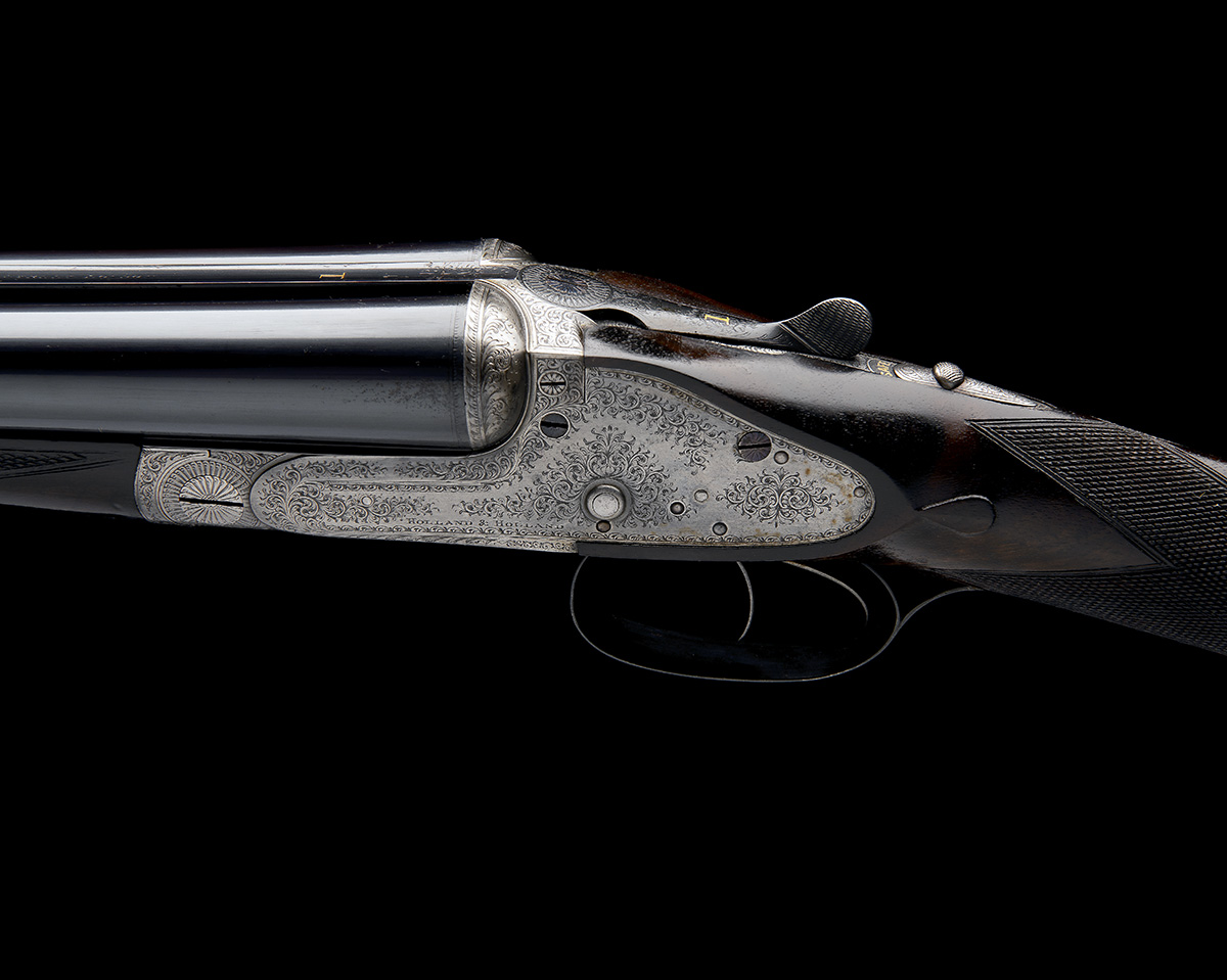 HOLLAND & HOLLAND A 12-BORE 1887 PATENT 'THE ROYAL' SIDELOCK EJECTOR, serial no. 12988, 30in. - Image 4 of 10