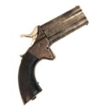 A .32 RIMFIRE TURN-OVER VEST-PISTOL, UNSIGNED, MODEL 'WOODWARD PATENT', serial no. 994, circa