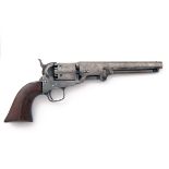 COLT, LONDON A .36 PERCUSSION SINGLE-ACTION REVOLVER, MODEL 'COLT'S 1851 LONDON NAVY', serial no.