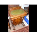 A Victorian walnut Davenport desk