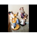 Royal Doulton figure 'The Clown' - HN2890, togethe