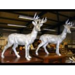 A pair of decorative Stag ornaments