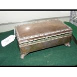 Silver jewellery box with fitted interior