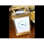 A French brass cased carriage clock