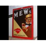 An old enamel Mew Langton sign - 99cm x 76cm