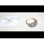 A 9ct gold tanzanite ring