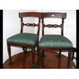 A set of six William IV dining chairs with curved