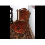 The matching lady's antique drawing room chair