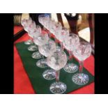 A suite of twelve cut glass Swarovski crystal sher