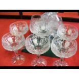 Selection of various cut glass Swarovski crystal,