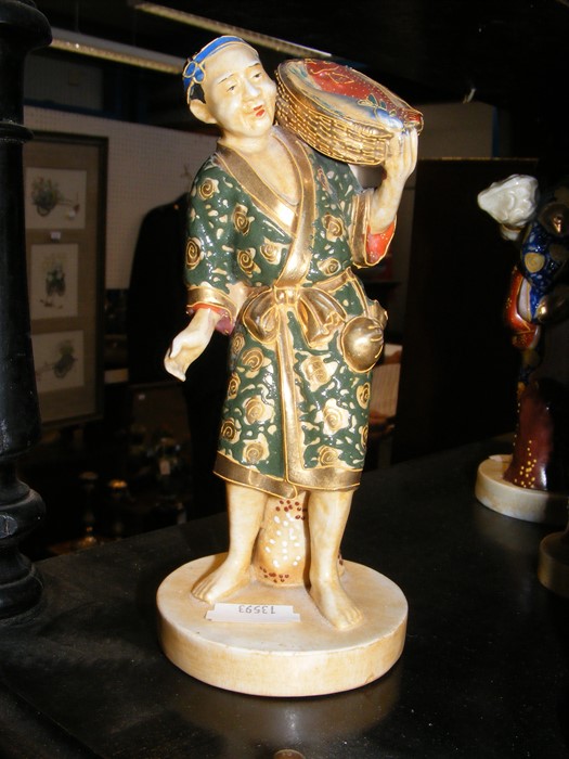 Selection of eight Satsuma oriental figures - the - Image 7 of 7