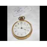 An 18ct gold pocket watch by Roberts of Halifax -