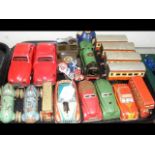 A selection of Chad Valley tinplate cars, etc. (co