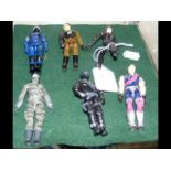 Six collectable G.I. Joe 3 3/4" figures, includ