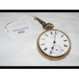 A 9ct gold gent's pocket watch by Morris & Co., Fa