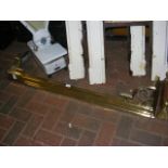 Decorative antique brass fire fender