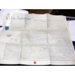 Selection of various early indentures relating to