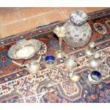 Assorted silver and other items, including scent b