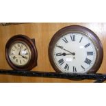 Victorian circular wall clock - 38cm diameter, tog