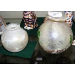 An Isle of Wight Glass bulbous vase, together with