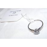 A lady's diamond Solitaire ring - 1.6 carat - in 9