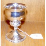 An Omar Ramsden hammered silver goblet with heart