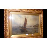 GUSTAVE DE BREANSKI - oil on canvas - sailing vesse